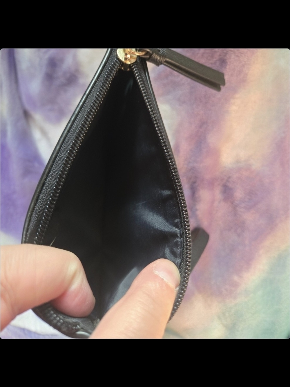 Tommy Hilfiger Black Gold-Accent Wristlet Pouch -NWOT - Picture 5 of 5